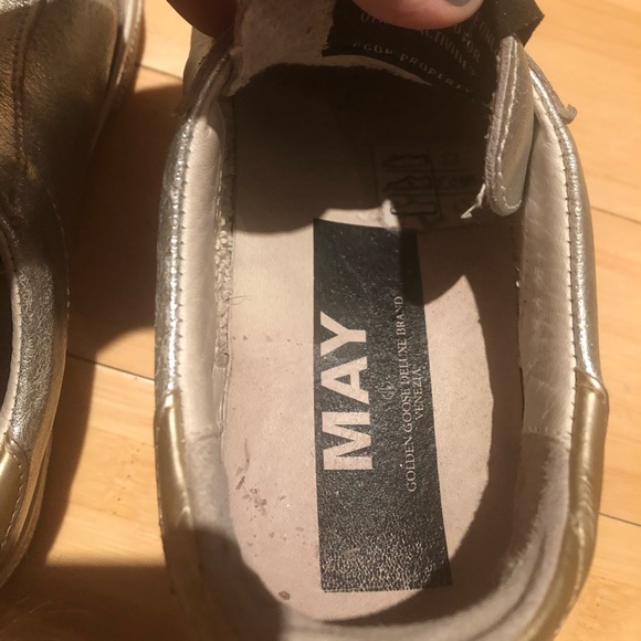 Golden Goose “May” Metallic Leather Sneakers - Picture 4 of 8
